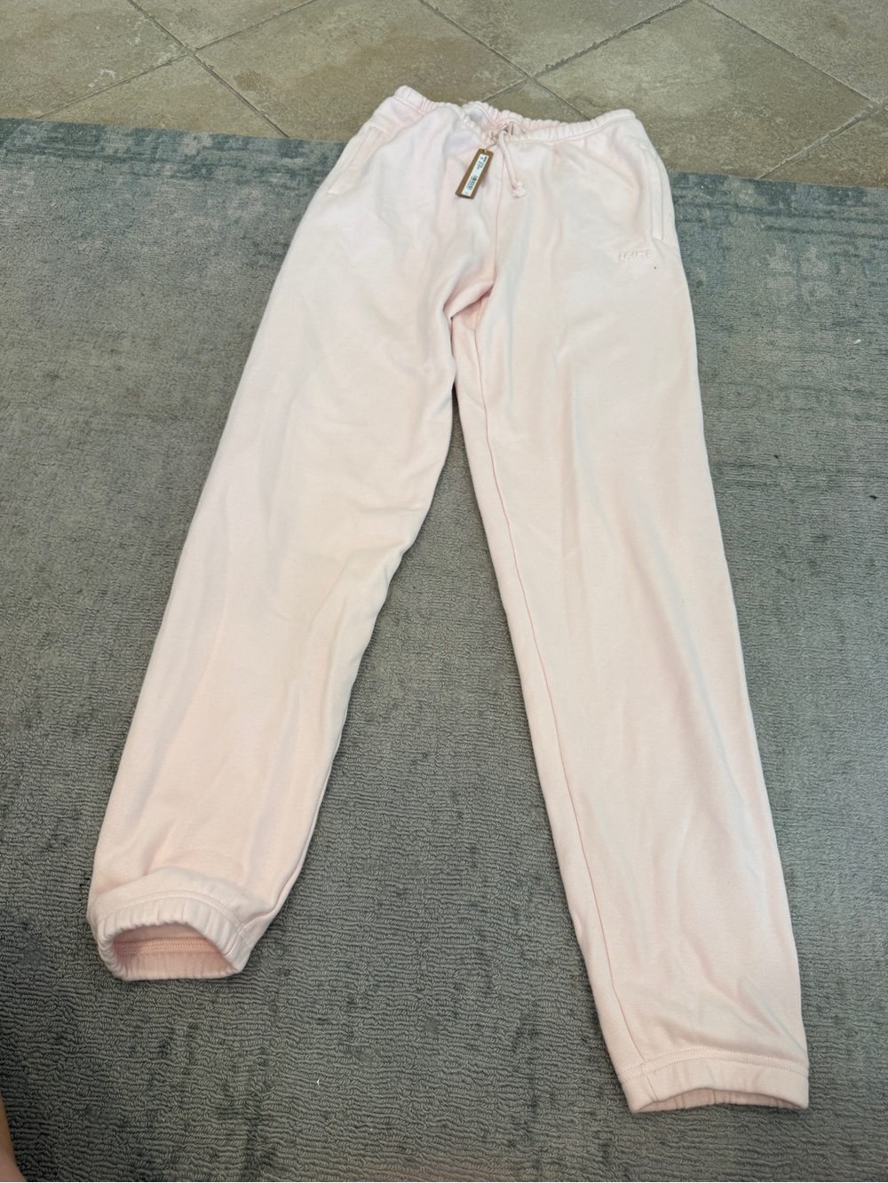 SKIMS Pale Pink Drawstring Track Joggers